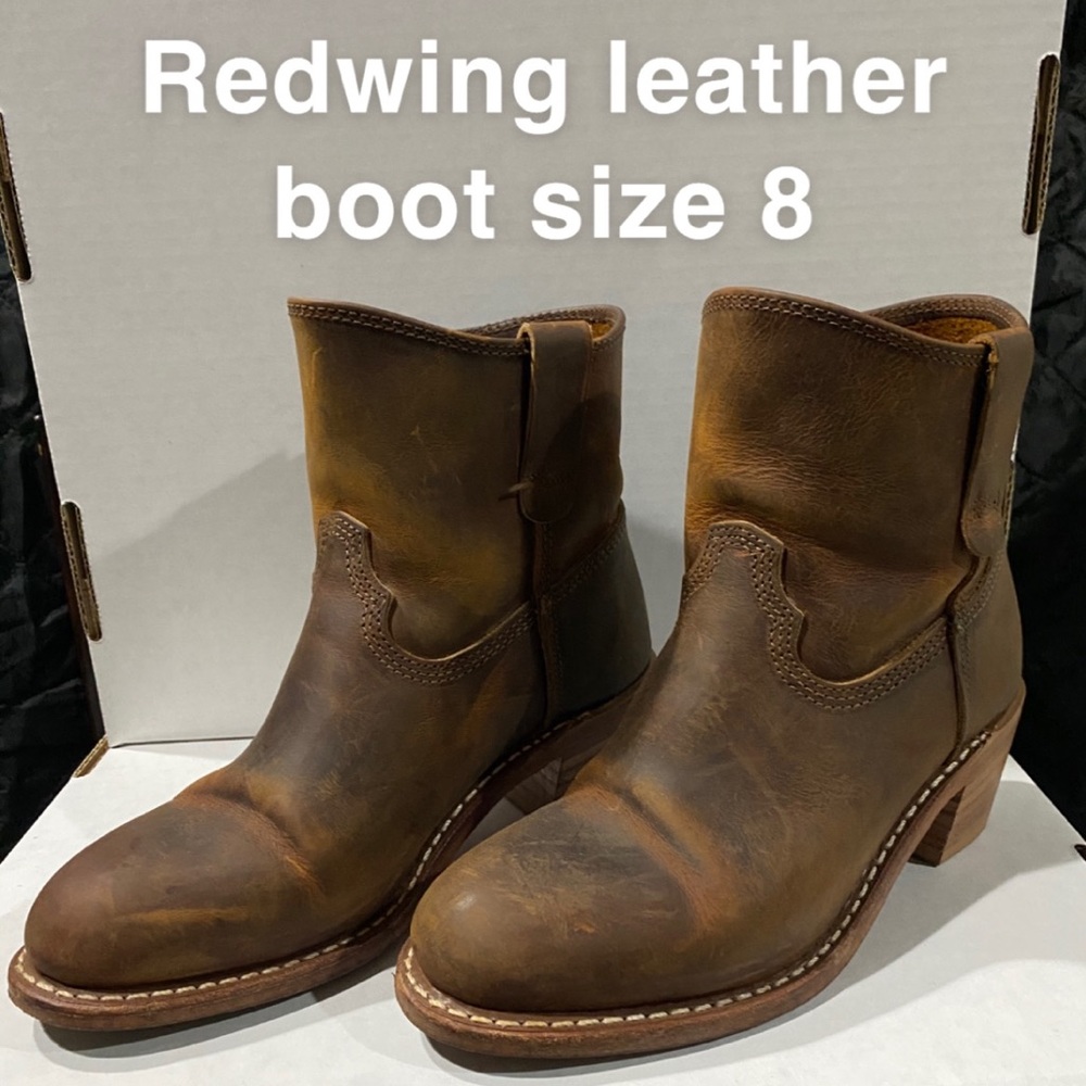 Red wing leather boot